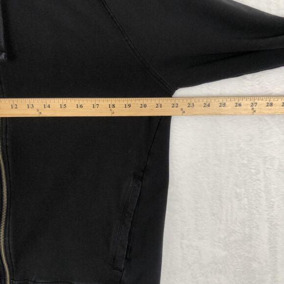 PACT Organic Cotton Full‎ Zip Hoodie Men's Sz Large Black Pockets Stretch - Picture 9 of 13